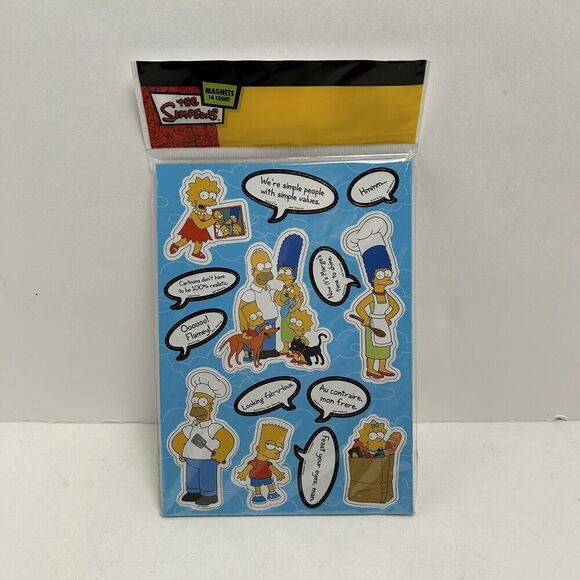 HOMER SIMPSON  14 MAGNETS SET Animated TV Refrigerator Cartoon Fox 2007 NEW - Picture 1 of 2